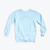Front of "Debt Free" Sweatshirt in Chambray