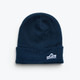 Front of Premium "Live" Beanie in Navy with "Live" embroidered in white