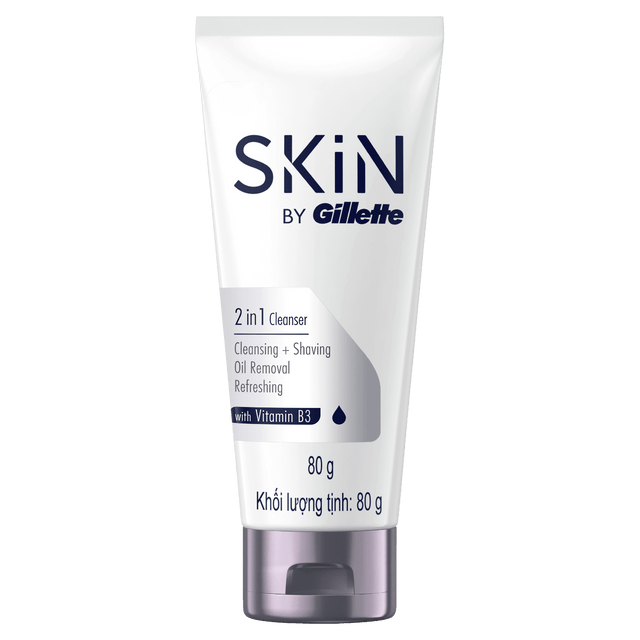 SKiN by Gillette 2 in 1 Face Cleanser 80g with Vitamin B3