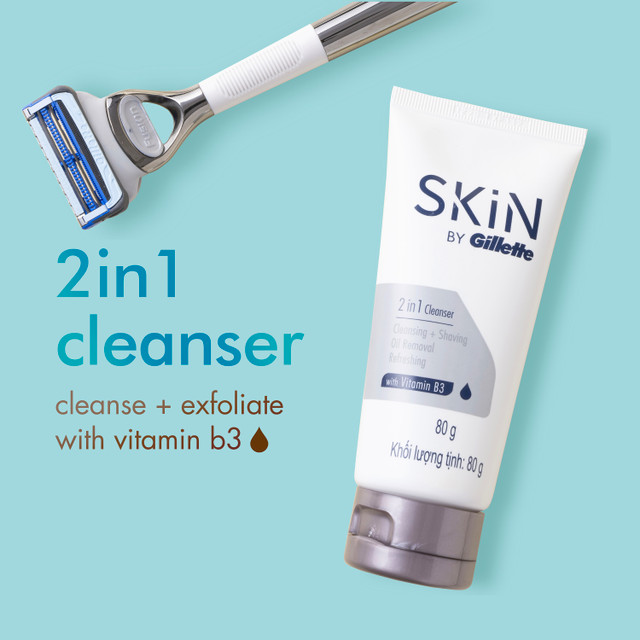 SKiN by Gillette 2 in 1 Cleanser with Vitamin B3