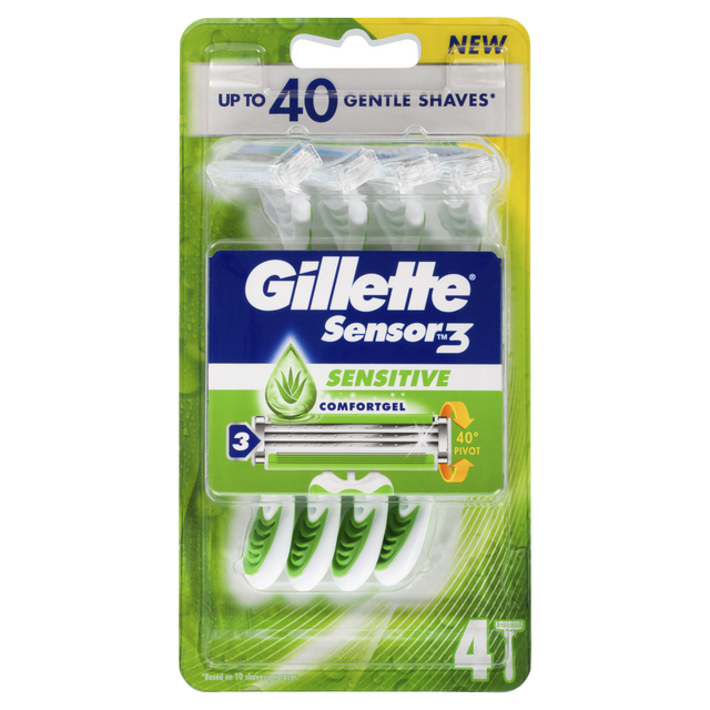 Gillette Sensor 3 Sensitive Disposable Razors Gillette