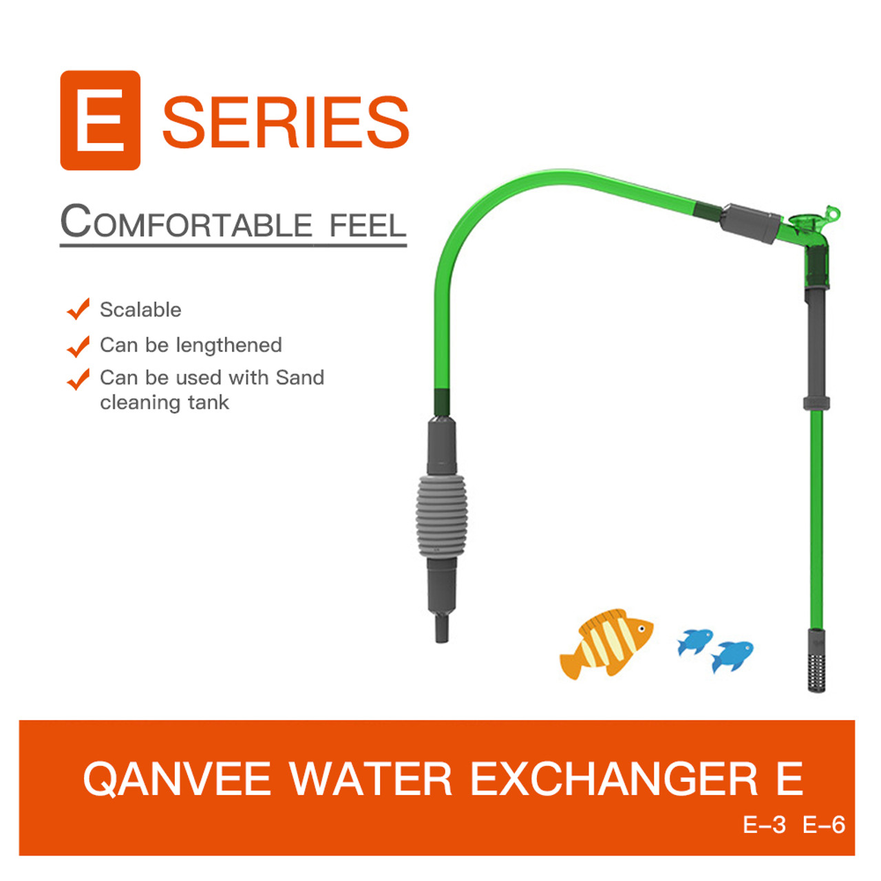 Marine Addict - Qanvee E-3 Fish Tank Cleaning Tools Aquarium Hose Water  Changer With Aquarium Balloon water siphon