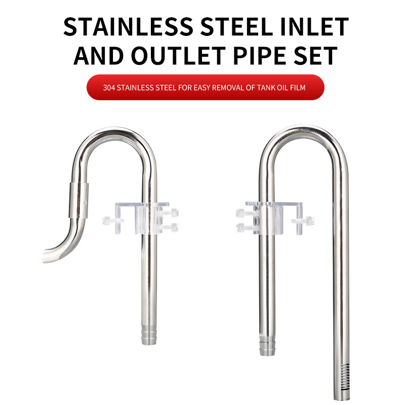 Stainless Steel Inflow Outflow Pipes Set for Aquarium Filters