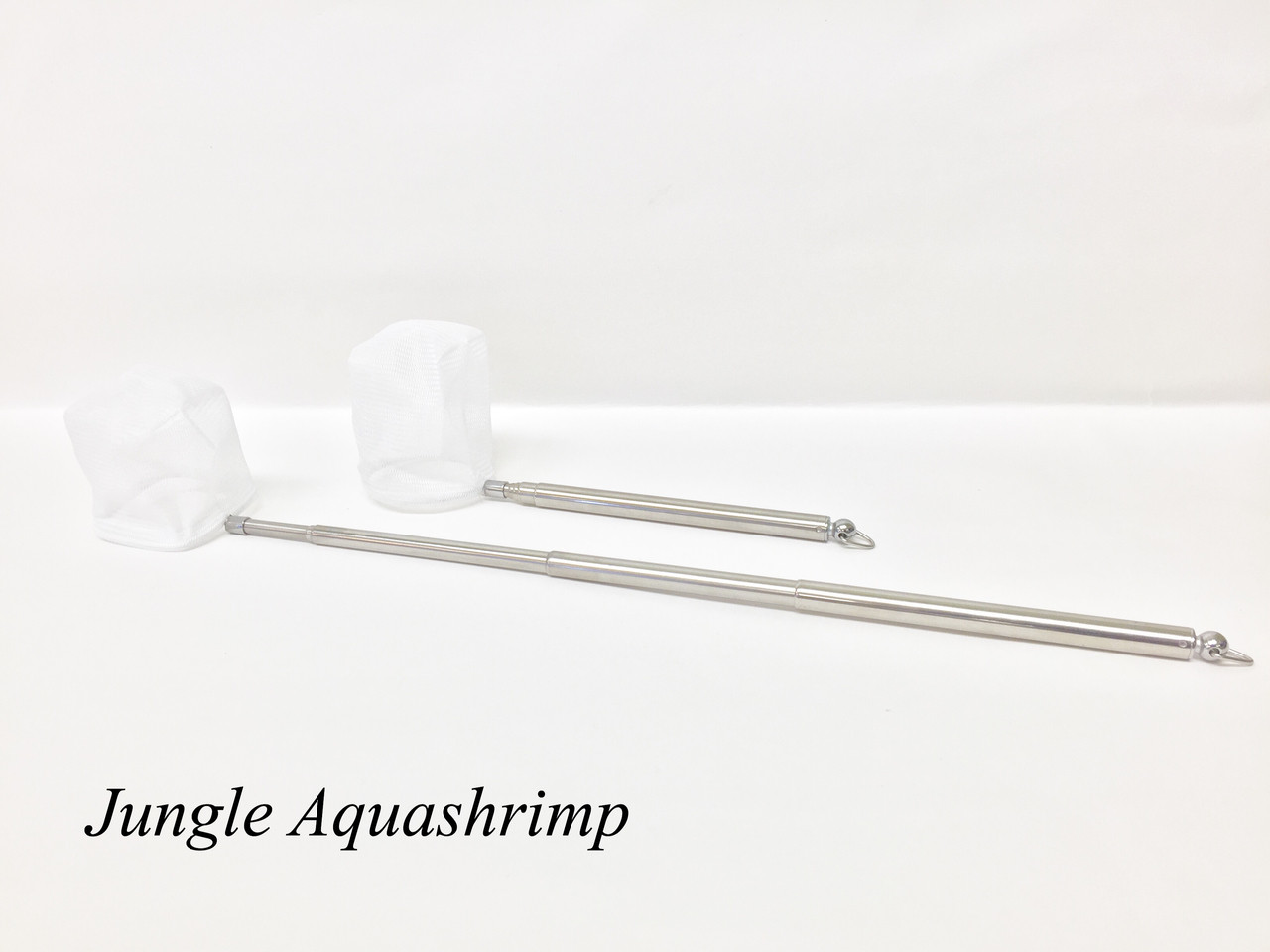 Aquarium Stainless Steel 3D Shrimp Net Extendable Handle - Jungle Aquashrimp