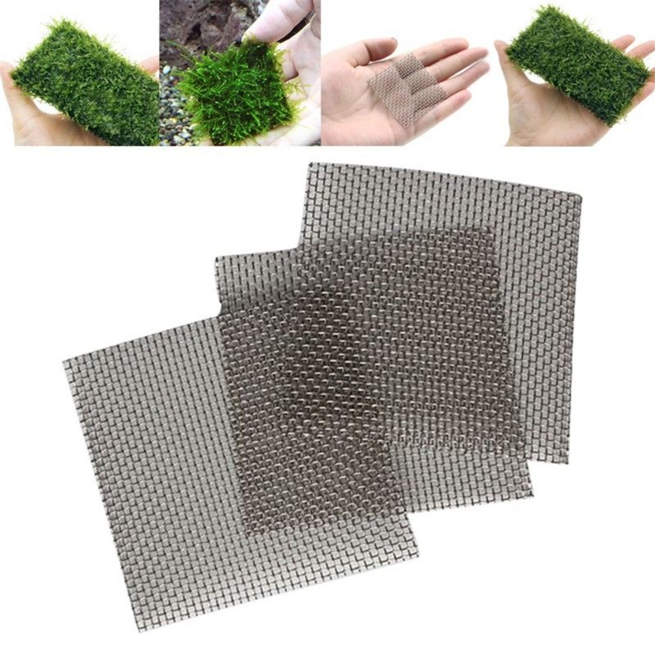 Stainless Steel Wire Mesh Pad Plants Moss Net - Jungle Aquashrimp