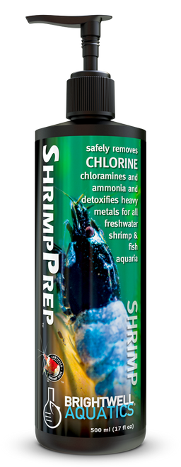 Brightwell Aquatics ShrimpPrep  - Conditioner Remove Chlorine Ammonia Heavy Metals for  Shrimp Fish  Aquaria