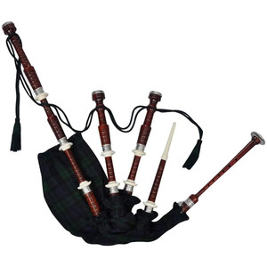 Scottish Great Highland Bagpipe Green Black Watch Tartan A949-70044 Scottish Great Highland Bagpipe Green Black Watch Tartan A949-70044