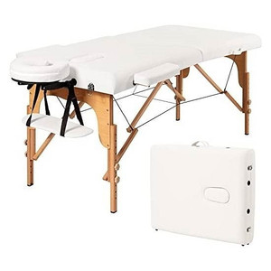 White Adjustable Portable Massage Folding Table Q280-WHCD0681