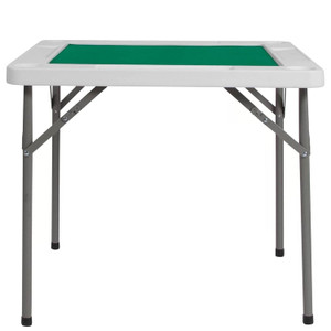 4-Player Square Folding Card Game Poker Table w/ Green Felt Top and Cup Holders Q280-NFPGCT9630145283