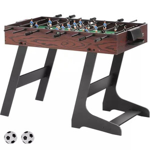 Foldable Foosball Table with 2 Balls in Walnut Wood Finish - Standard Size Q280-VFTSB1254398527 Foldable Foosball Table with 2 Balls in Walnut Wood Finish - Standard Size Q280-VFTSB1254398527