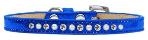 Pearl and Clear Crystal Size 10 Blue Puppy Ice Cream Collar S528-612-04 BL-10 Pearl and Clear Crystal Size 10 Blue Puppy Ice Cream Collar S528-612-04 BL-10