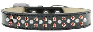 Sprinkles Ice Cream Dog Collar Pearl and Orange Crystals Size 18 Black S528-616-19 BK-18 Sprinkles Ice Cream Dog Collar Pearl and Orange Crystals Size 18 Black S528-616-19 BK-18
