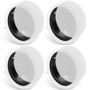 4 PCs 6.5'' Bluetooth in Ceiling Speakers, 150W, Flush Mount Ceiling & in-Wall Speaker System with  E415-DPXDYSQ65YCSYB22LV1
