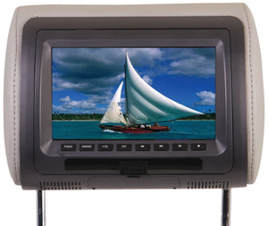 Power Acoustik 7" Headrest Monitor 3-Color Skins LCD/DVD USB/SD SOLD EACH M119-HDVD71CC