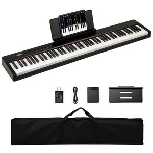 88 Keys Velocity-Sensitive Piano Keyboard with French DREAM Audio Source-Black - Color: Black D681-MU10124US-DK