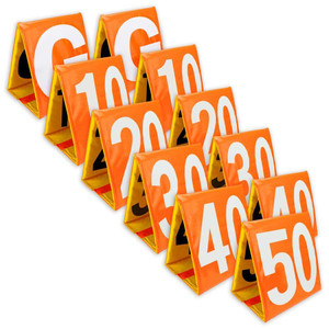 Day/Night Football Yard Markers, Full Set of 11 K940-10760074625342