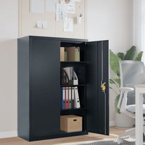  File Cabinet Anthracite Powder-Coated Steel Large A949-339747