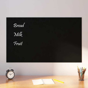  Wall-mounted Magnetic Board Black 39.4"x23.6"Tempered Glass A949-347946
