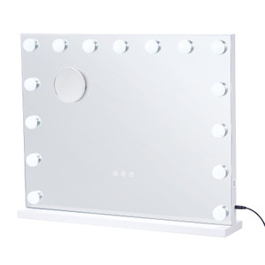 Hollywood Vanity Mirror With Lights,15 Dimmable Bulbs &3 Color Lighting Modes, Makeup Mirror w/ Det E415-TMHZJJSFXDP5HU1DMV1