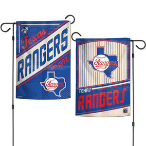 Texas Rangers Flag 12x18 Garden Style 2 Sided Cooperstown Z157-9416672372