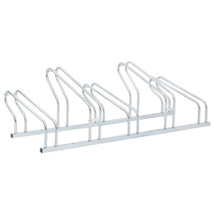 Bicycle Stand for 5 Bikes Floor Freestanding Galvanized Steel A949-4005576