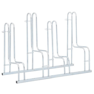 Bicycle Stand for 4 Bikes Floor Freestanding Galvanized Steel A949-4005570