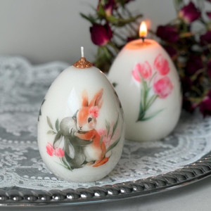 1 pc Easter Bunny Candle - Spring Rabbit Egg Decor - Easter Decorations gift H652-1053