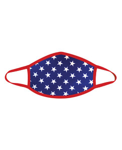 Neva Nude Murica USA Blue Star Mask w/100% Cotton Liner Red MD X615-NN-AMEREDM