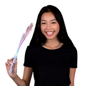 Patriotic Fiber Optic Wand with Red White Blue LEDs A706-PWFOWLD-RWB