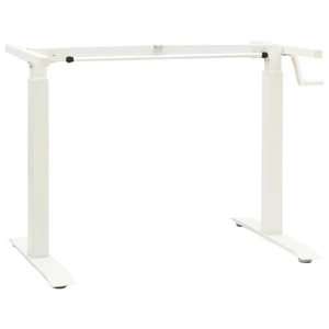 Manual Height Adjustable Standing Desk Frame Hand Crank White A949-321718