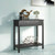 Modern Entryway Accent 2 Drawer Sofa Side Table Black Q280-BLQP2507