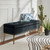 Mid-Century Modern End of Bed Storage Bench with Black Velvet Seat and Gold Legs Q280-BLKUFSB164825761
