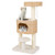 Modern Cat Tower Cat Tree with Top Perch Cattail Fluff Condo-Natural B593-PV10203