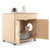 Cat Litter Box Enclosure with Sisal Scratching Doors and Storage-Natural B593-PV10148