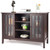 Brown Wood 43-inch TV Stand Storage Cabinet Console Table Q280-BWTVSCF115952904
