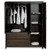 Espresso Wood Finish Bedroom Wardrobe Armoire Cabinet Closet Q280-SAWCB48198715