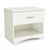 Modern 1 Drawer Nightstand End Side Table Storage in White Q280-SSPW0308