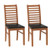Set of 2 Wooden Dining Chair with Rubber Wood Legs for Living Room-Brown - Color: Brown D681-KC58817BN