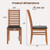 Set of 2 Wooden Dining Chair with Rubber Wood Legs for Living Room-Brown - Color: Brown D681-KC58817BN