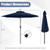 Outdoor Heavy Duty Market Umbrella with Crank Handle and 8 Sturdy Ribs-Navy - Color: Navy D681-NP12130NY