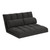 45" Gray Futon Convertible Sleeper Loveseat and Toss Pillows N270-526470