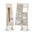 Freestanding Lockable Jewelry Armoire with Full-Length Mirror and 6 LED Lights-Natural B593-JV11105