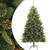 Artificial Hinged Christmas Tree Green PVC 82.7 in Collapsible A949-357703