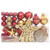 Christmas Bauble Set Gold and red Plastic A949-330091