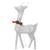Christmas Reindeer Family Set of 3 Silver Fabric Large A949-342677
