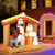6 Feet Christmas Inflatables Nativity Scene Outdoor Decoration with Built-in LED Lights - Color: Mu D681-CM25256US