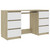  Writing Desk White and Sonoma Oak Engineered Wood Writing Desk A949-800815