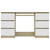  Writing Desk White and Sonoma Oak Engineered Wood Writing Desk A949-800815