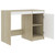  Desk White and Sonoma Oak Engineered Wood Medium Computer Desk A949-801801