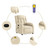  Electric Massage Recliner Chair Cream Fabric A949-3206261